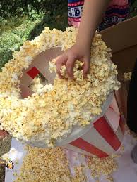 What A Cool Diy Popcorn Costume And Ceiling Lampshade With Images Popcorn Costume Popcorn Halloween Costume Popcorn Costume Diy