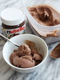 Homemade Nutella Ice Cream Recettes Sucrees Recette Creme Glacee