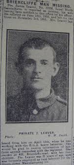 Burnley Roll of Honour Private James Leaver