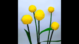 Craspedia globosa flower seeds produce a very unique blooming plant that is a perennial wildflower native to. How To Make Paper Flowers Billy Button Craspedia Flower 229 Youtube