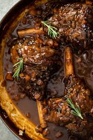 Slow Braised Lamb Shanks Simply Delicious Recipe Lamb Chop Recipes Braised Lamb Slow Cooker Lamb