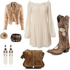 Dress With Cowboy Boots By Kelljonz On Polyvore Dresses With Cowboy Boots Fashion My Style