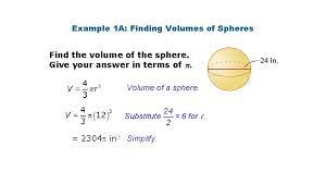 Volume of a sphere a sphere is a set of points in space that are a given distance r from the center. Volume And Surface Area Of A Sphere Warm