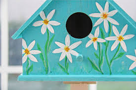 Make your own bird house. Painted Birdhouses Easy Spring Craft Idea 5 Minutes For Mom