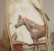 TOTE Shoulder Bag Equestrian Horse Tapestry English Print ...