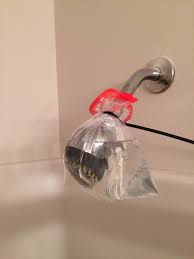 Cleaning Shower Head Plastic Bag White Vinegar Zip Tie Shower Cleaner Diy Cleaning Wipes Spring Cleaning Supplies
