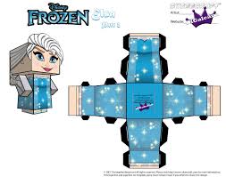 Cubeecraft Of Elsa From Disney S Animated Movie Frozen Paper Toy Disney Disney Frozen Frozen Dolls
