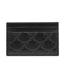 Gucci card holder bago shopping bag wallet leather gifts counter singers presents. Gucci Gg Embossed Card Holder Black End