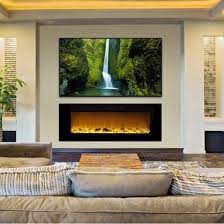 Here's another great addition to electric fireplace ideas with tv above from decoist. 60 Inch Wall Mount Electric Fireplace Ideas The Noble Flame