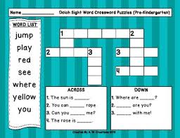 For children pangram crossword (1) this one's for the kids. Sight Words Crossword Puzzle Worksheets Teaching Resources Tpt