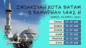 Ibadah puasa menjadi lebih berkah dan berpahala tentunya. Jadwal Imsakiyah Batam 2021 Info Buka Puasa Hari Ini Waktu Magrib Pukul 18 11 Wib Tribun Batam