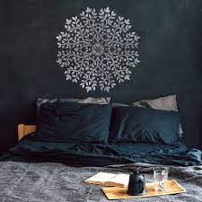 To get the maximum effect from larger than life stencils paint the design through both sides of the stencil to obtain a mirror image. Tree Of Life Mandala Stencil Large Mandala Stencils For Walls