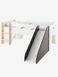 Design ♦ type de lit: Lit Toboggan Zioup Blanc Vertbaudet