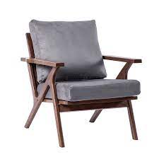 Amazon.com: UNICOO - 中世紀椅子,復古軟墊裝飾扶手椅,附木質框架和可拆卸墊,大型休閒拖鞋椅,適用於客廳/臥室(U2279-深灰色)  : 居家與廚房