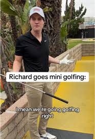 Richard takes mini golfing very seriously..#comedy #skit #golf