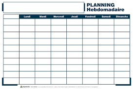 Et en bas, un modèle vierge de planning hebdomadaire à remplir dans lequel vous renseignez d'abord la semaine (les numéros des. Planning Hebdomadaire Mural Et Effacable