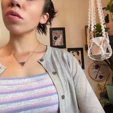 Collar de cristal de ametrino real para mujer Collar de ametrino crudo para  ella Joyas de ametrino natural Collar colgante de ametrino genuino