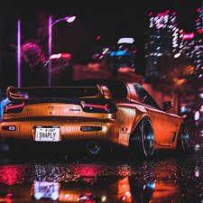 The best quality and size only with us! Desktop Wallpaper Mazda Rx7 Rear View Artwork Hd Image Picture Background 5726f1