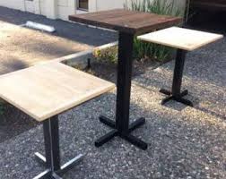 Vintage Industrial Two Top Restaurant Table Moveis De Metal Mesas Bistro Mesa Quadrada