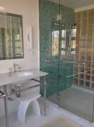 This Is A Great Picture Of A Glass Block Shower That Also Serves As The Wall In The Adjacent Best Bathroom Colors Master Bathroom Design Master Bathroom Layout