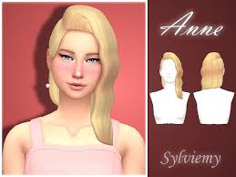 Custom content are popular among sims 4 players. Anne Maxis Match Hair By Sylviemy At Tsr Sims 4 Updates
