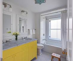 While you're browsing our trendy selection of yellow bathroom vanities, use our filter options to discover all the bathroom vanities colors, sizes, materials, styles, and more we have to offer. Neon Yellow Dual Washstand With Carrera Marble Contemporary Bathroom