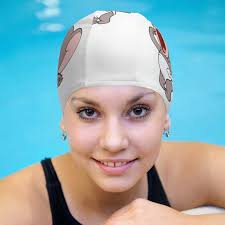 Amazon.co.jp: Swim Cap, Swimming Cap, Tom and Jerry Swimming Cap, Pool Hat,  Long Hair Swim Cap, Swimming Cap, One Size, Solid Color, UV Protection,  Simple, Loose, Pool Hat, Polyester, Competitive Practice, For