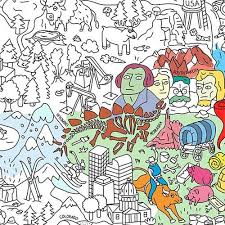 Once complete, use the poster as a tablecloth, wallpaper, or frame it. Usa Giant Coloring Poster By Omy Design Play Adventure Art Spirograph Design Poster