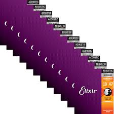 Elixir Nanoweb 80 20 Bronze Extra Light Acoustic Guitar Strings 11002 12 Sets