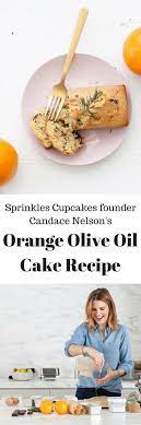 With your mixer on low speed beat in the oil, vinegar, vanilla, and water until smooth. Sprinkles Founder Candace Nelson Shares Her Secret Recipe Public Lives Secret Recipes Recipe Secret Recipe Orange Olive Oil Cake Recipes