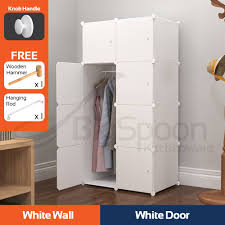 Maybe you would like to learn more about one of these? Bigspoon Diy 8 Cubes Wardrobe Cube Cabinet Storage Rack Organizer Pp Waterproof Anti Dust Stackable Adjustable