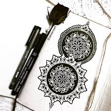 Zareen S Art On Instagram Hand Drawn Mandala Inspired From Turkish Motifs Drawn Using Copic Multiliner 0 1m Snowman Drawing Pen Pen Drawing Copic Multiliner