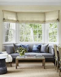 Wooden blinds provide excellent heat insulation and light control features and are a great option to cover your bay windows effectively. Best Bay Window Treatments Measuring Guide Window Treatments Living Room Living Room Windows Bay Window Treatments
