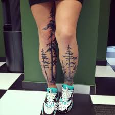 Mind Blowing Forest Tattoos On Leg And Thigh Picsmine Tree Leg Tattoo Tattoos Forest Tattoos