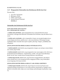 Maka dari itulah latihan soal twk cpns dan kunci jawaban terbaru 2021 ini dibuat. Contoh Soal Un Tentang Kritik Dan Esai Beserta Pembahasannya