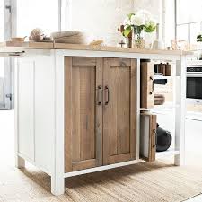 Un kit équipé de 2 tabourets en bois vous permettra même d. Ilot Central En Bois Recycle Blanc Rivages Meubles De Cuisine Interior S