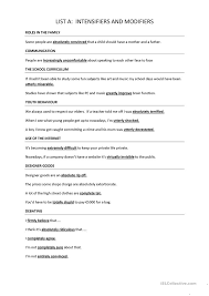 Trinity Gese Grade 10 Intensifiers English Esl Worksheets Job Resume Template First Job Resume Job Resume Examples