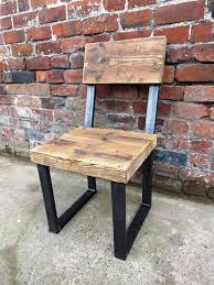 Reclaimed Industrial Chic Chair For Standard Tables Steel Etsy Industrial Metal Chairs Chic Chair Furniture