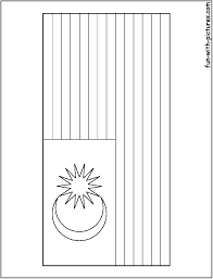 The official name of the flag from 1997 could be translated as famous stripes. Malaysia Flag Coloring Page