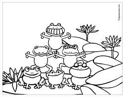 Indeed they have powerful back legs and webbed feet that help them jump great distances. Drawing Frog 7673 Animals Printable Coloring Pages