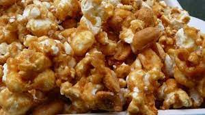 This Easy Caramel Corn Can Be Tossed With Peanuts Or Mixed Nuts If Desired Caramel Corn Recipes Caramel Corn Caramel Corn Easy