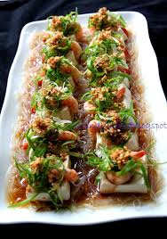 Table For 2 Or More Steamed Tofu With Prawns And Glass Noodles Tofu Dishes Asian Recipes Chinese Cooking