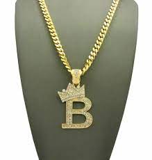 Hip Hop Men S Diamond Crown King B Pendant In Solid 14k Yellow Gold Over Hiyajewels Pendant Gold Rings Fashion Celtic Jewelry Chains For Men