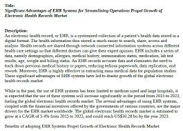 significant advantages of ehr systems for streamlining