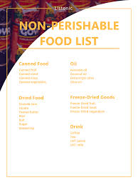 While the foods you can eat as a part of your keto diet are nearly endless, this 21 item grocery list covers the essentials to get you started. Non Perishable Food List For Emergencies Listonic