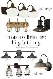 Farmhouse Bathroom Design Elements And Sources Rustic Bathroom Lighting Farmhouse Bathroom Light Rustic Bathroom Designs