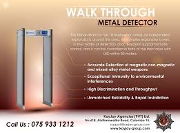 A magnetic anomaly detector (mad) is an instrument used to detect minute variations in the earth's magnetic field. Walk Through Metal Detectors Now Kay Jay Security Facebook
