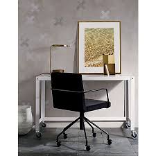Go Cart White Rolling Desk Reviews Cb2 In 2020 Modern Office Chair Home Decor Home Office Decor