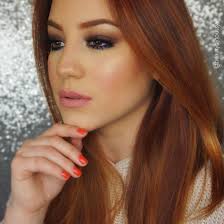 Auburn Hair Ginger Summer Makeup Ideas Copper Hair Orange Nails Bronze Makeup Bronze Makeup Look Makeup Looks Bronze Makeup