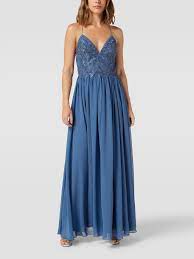 Laona Abendkleid mit Paisley-Dessin (blau) online kaufen